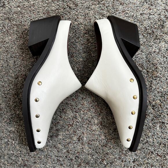 NEW ALOHAS Lorenzo Leather Cream Mules 37 6 - Picture 4 of 12